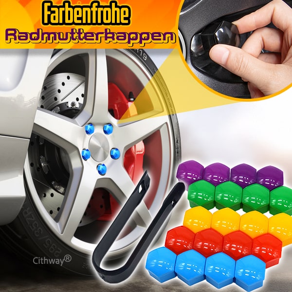 Cithway® Farbenfrohe Radmutterkappen (20 Stück)