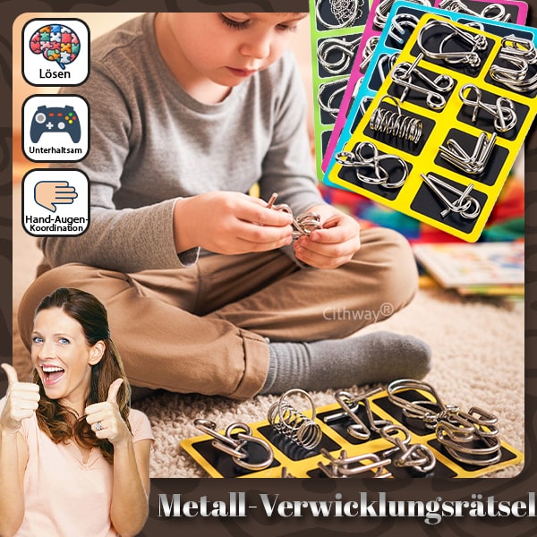 Cithway® 3D-Metall-Herausforderungs-Puzzle-Spielzeug