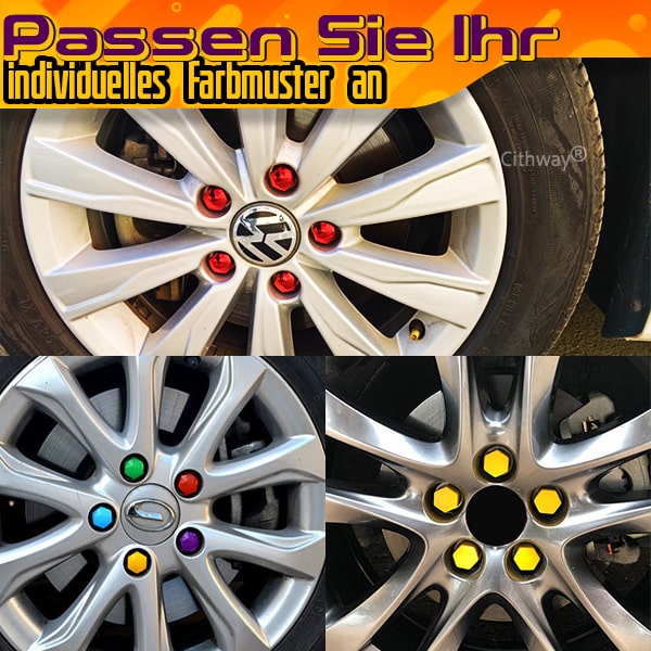 Cithway® Farbenfrohe Radmutterkappen (20 Stück)