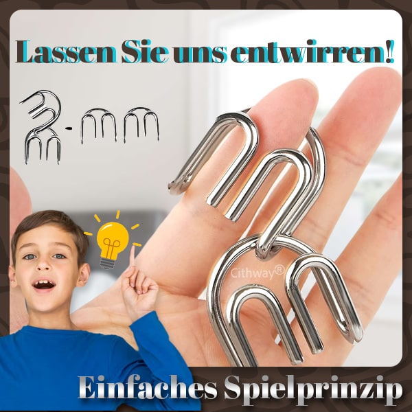 Cithway® 3D-Metall-Herausforderungs-Puzzle-Spielzeug