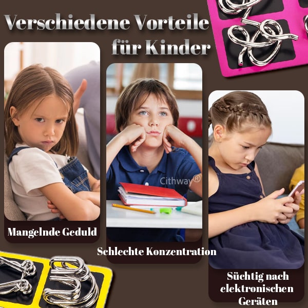 Cithway® 3D-Metall-Herausforderungs-Puzzle-Spielzeug