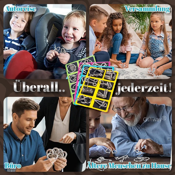 Cithway® 3D-Metall-Herausforderungs-Puzzle-Spielzeug