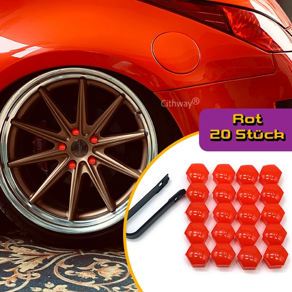 Cithway® Farbenfrohe Radmutterkappen (20 Stück)