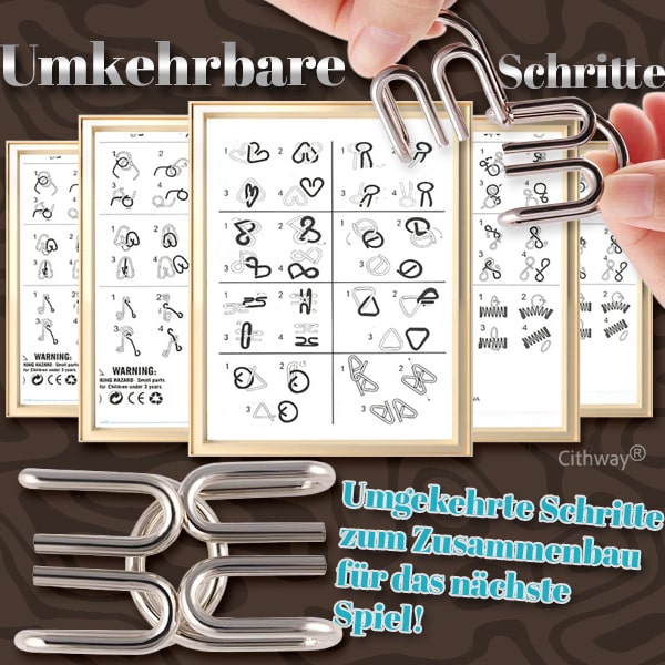 Cithway® 3D-Metall-Herausforderungs-Puzzle-Spielzeug