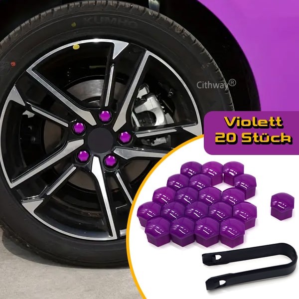 Cithway® Farbenfrohe Radmutterkappen (20 Stück)