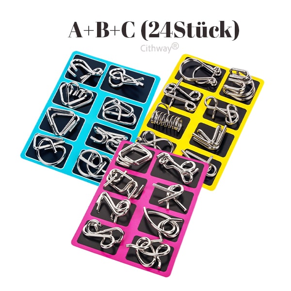 Cithway® 3D-Metall-Herausforderungs-Puzzle-Spielzeug