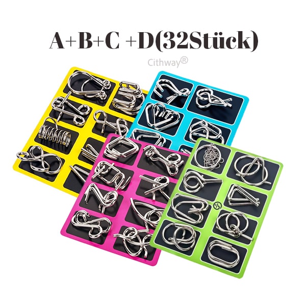 Cithway® 3D-Metall-Herausforderungs-Puzzle-Spielzeug