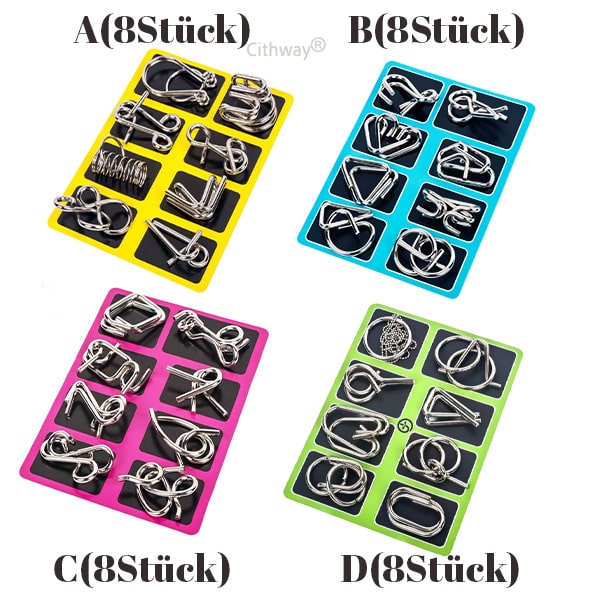 Cithway® 3D-Metall-Herausforderungs-Puzzle-Spielzeug